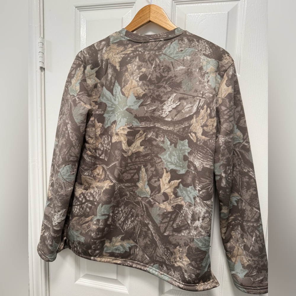 Camouflage Long Sleeve Henley Shirt - Full Fleece lined size Small NWT - Picture 7 of 7